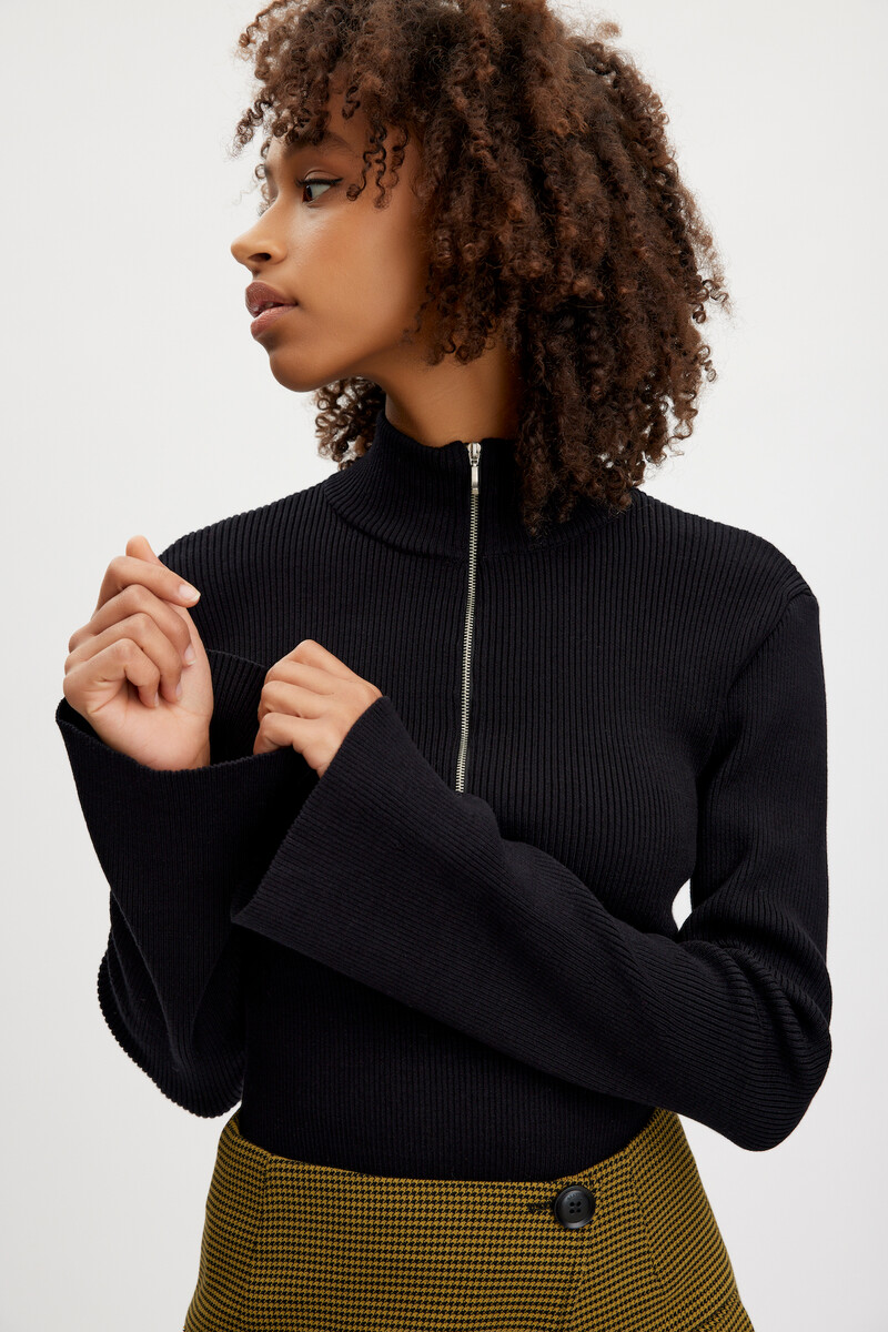Gestuz Yasminagz Pullover, Farve: Sort, Størrelse: XS, Dame