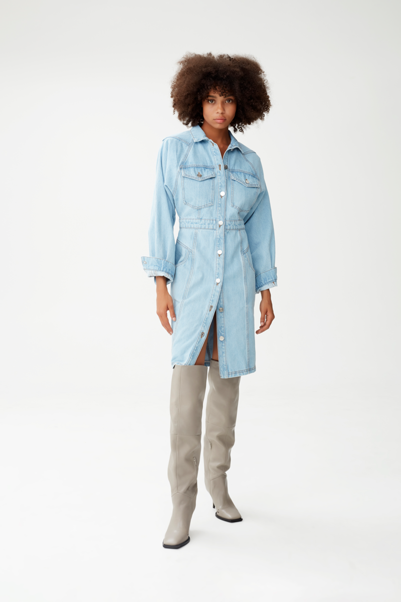 GESTUZ DACY DRESS 10905143 101091 (Light Blue, 34)