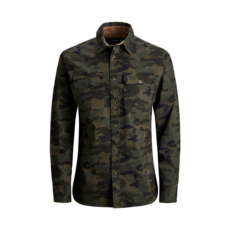 Jack & Jones Junior Jprteo Skjorte, Farve: Grøn Night Aop, Størrelse: 176, Dame