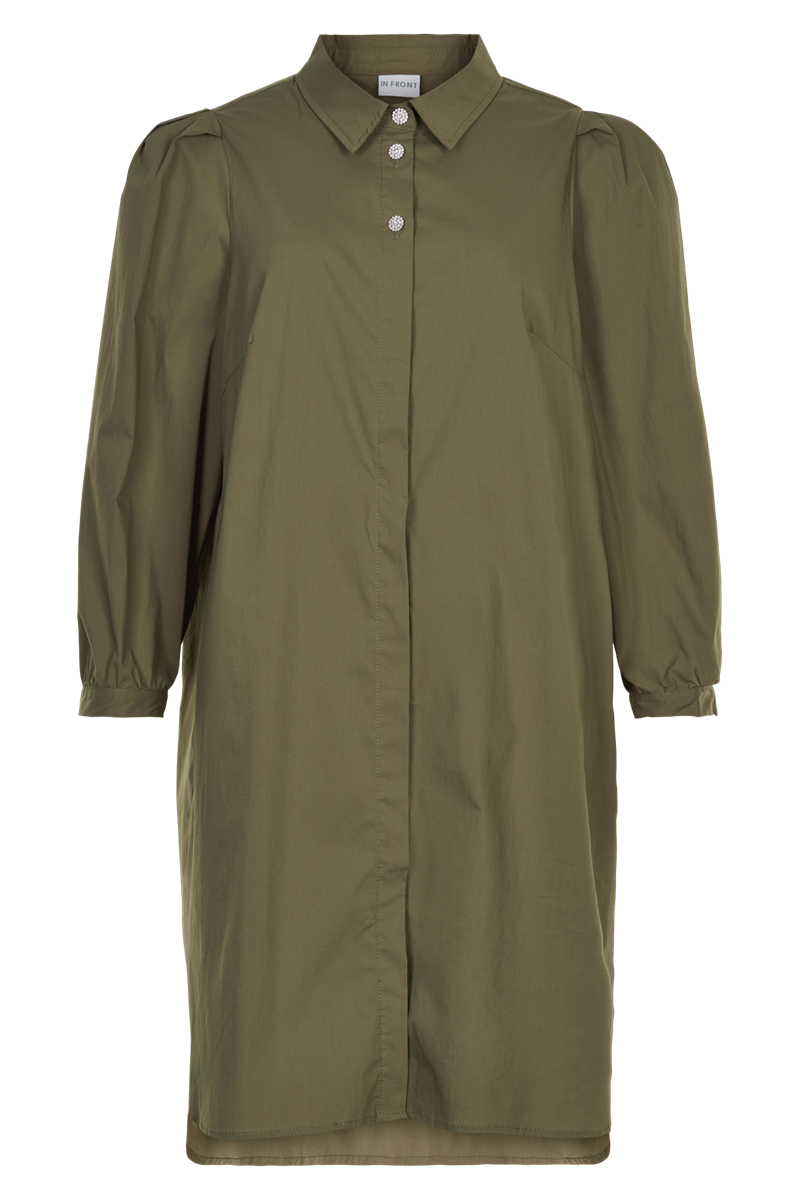IN FRONT ALICIA LANG SKJORTE 14588  681  (Army, XL)
