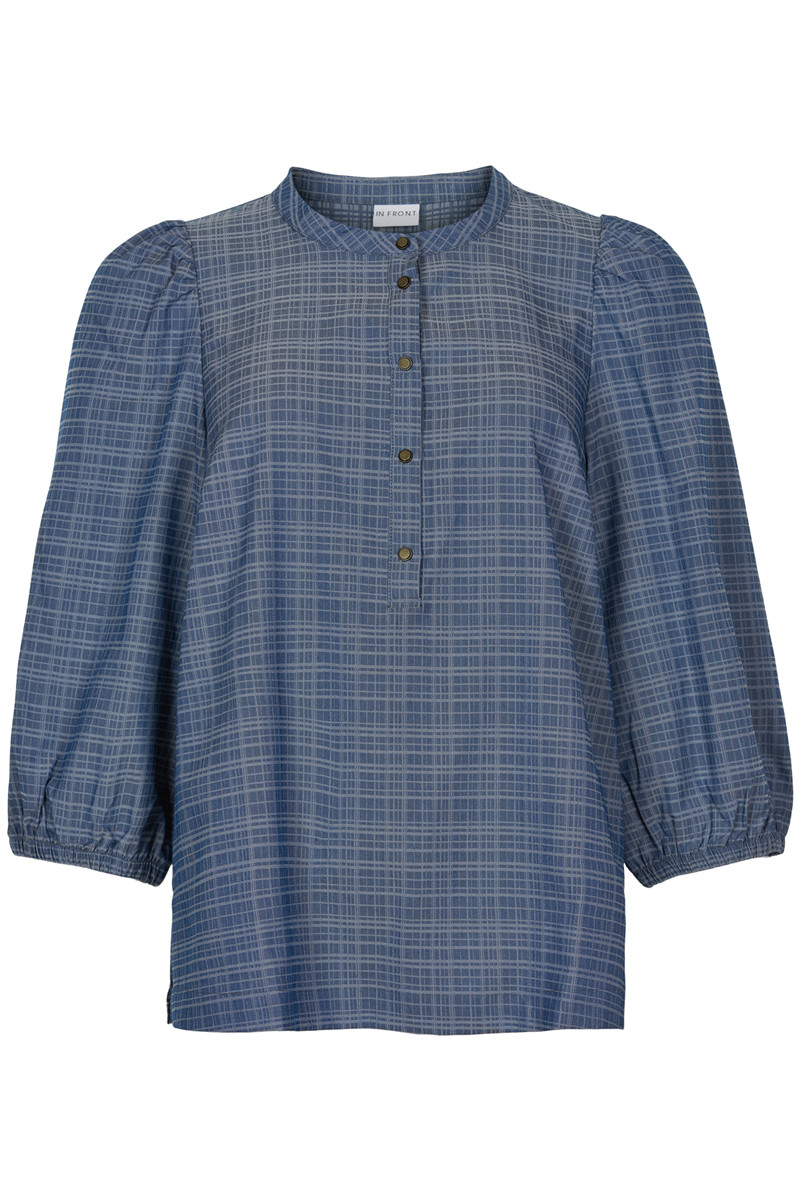IN FRONT OLLI BLOUSE 14829 501 (Blue 501, S)