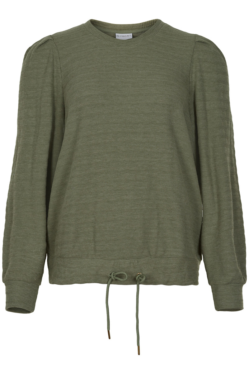 IN FRONT COSY BLOUSE 14842 615 (Green 615, L)