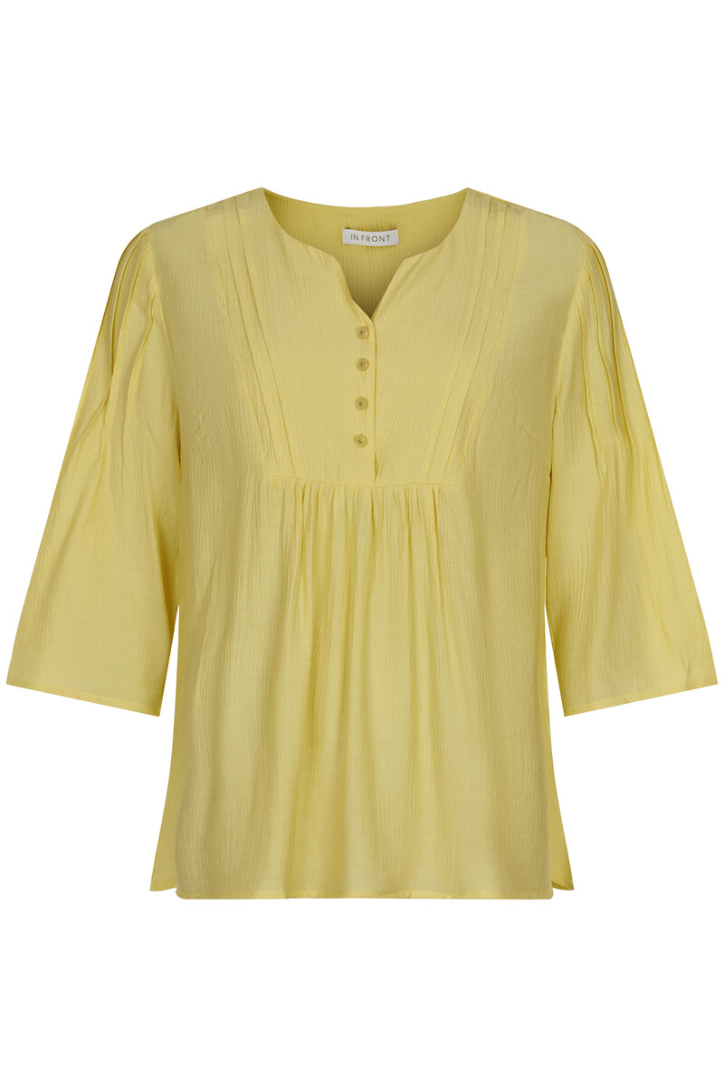 IN FRONT MEJSE BLOUSE 14928 711 (Light Yellow 711, L)