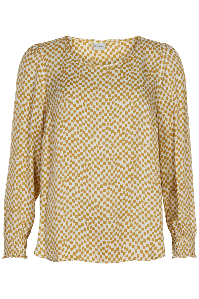 IN FRONT MAGGIE BLOUSE 14975 708 (Yellow 708, S)