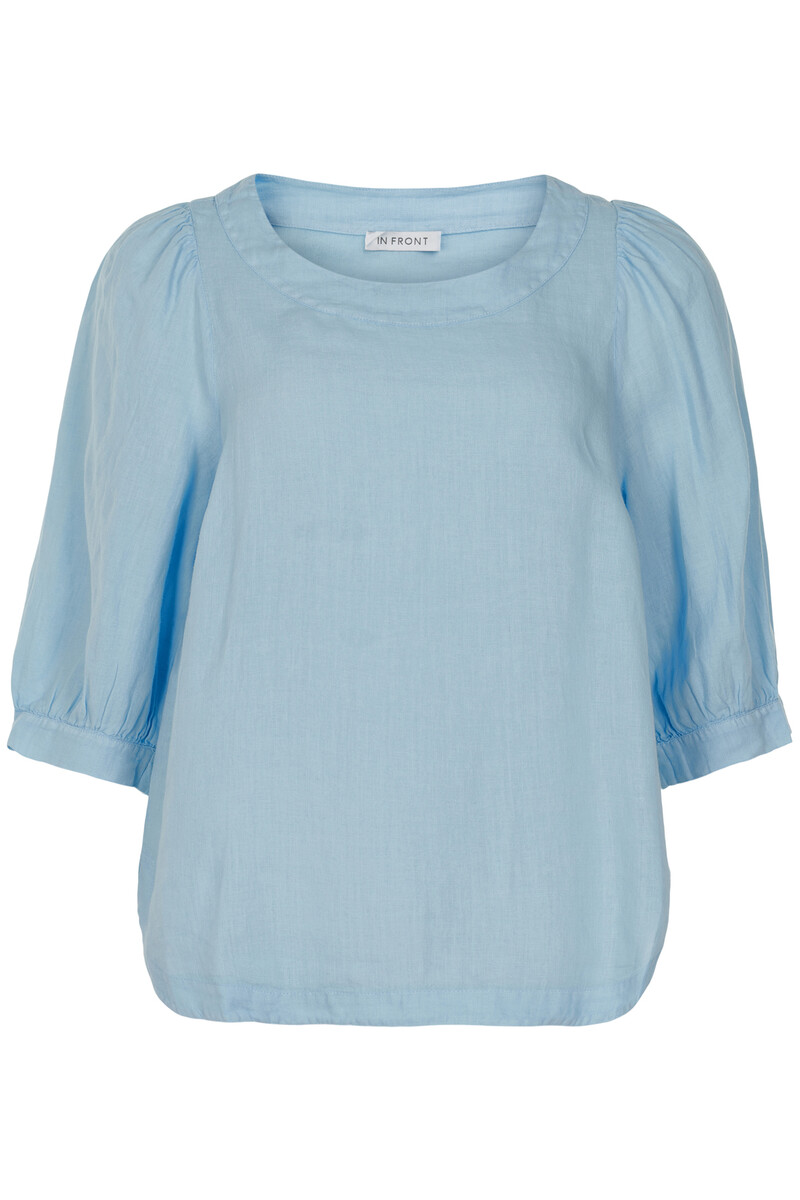 IN FRONT LINO BLOUSE 15040 505 (Light Blue 505, M)