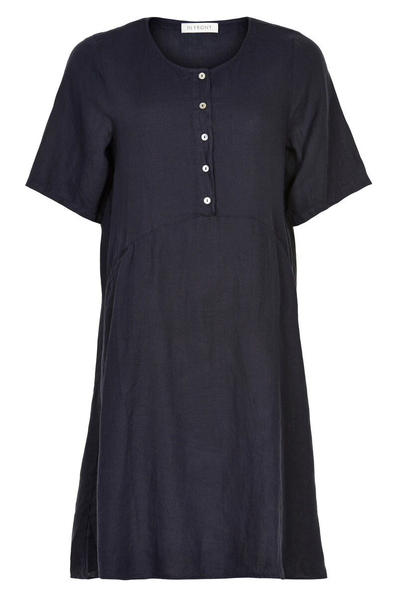 IN FRONT LINO DRESS 15042 591 (Navy 591, M)