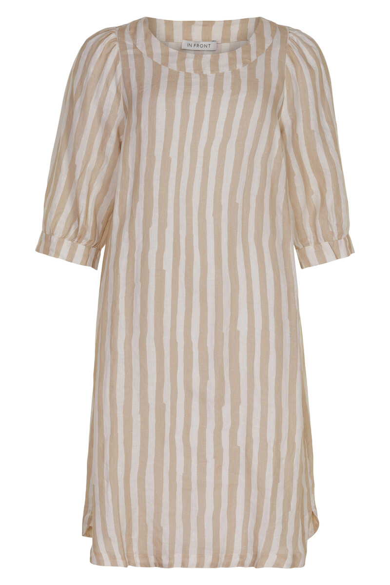 IN FRONT LINO STRIPED DRESS 15073 190 (Nature 190, XL)