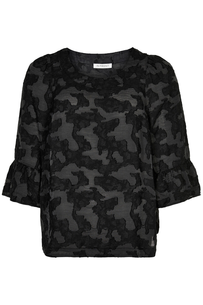 IN FRONT FRANNI BLOUSE 15189 999 (Black 999, M)