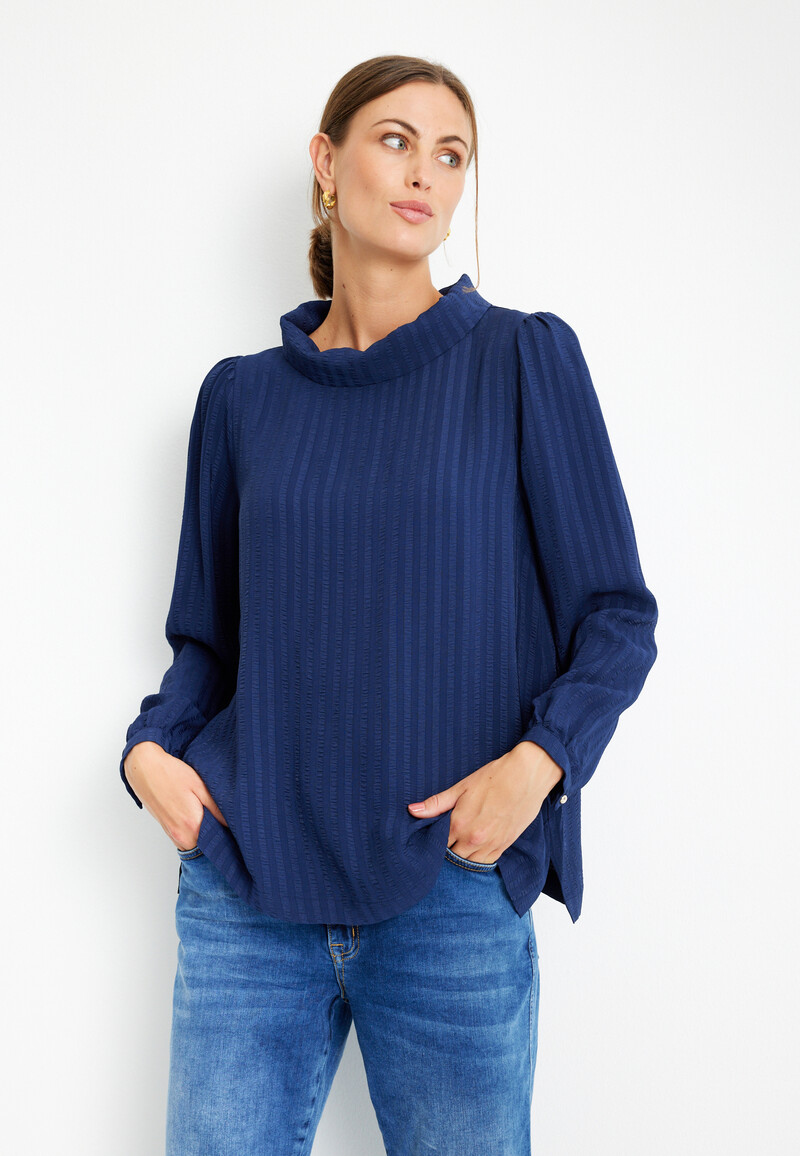 IN FRONT PAULINA BLOUSE 15315 501 (Blue 501, S)