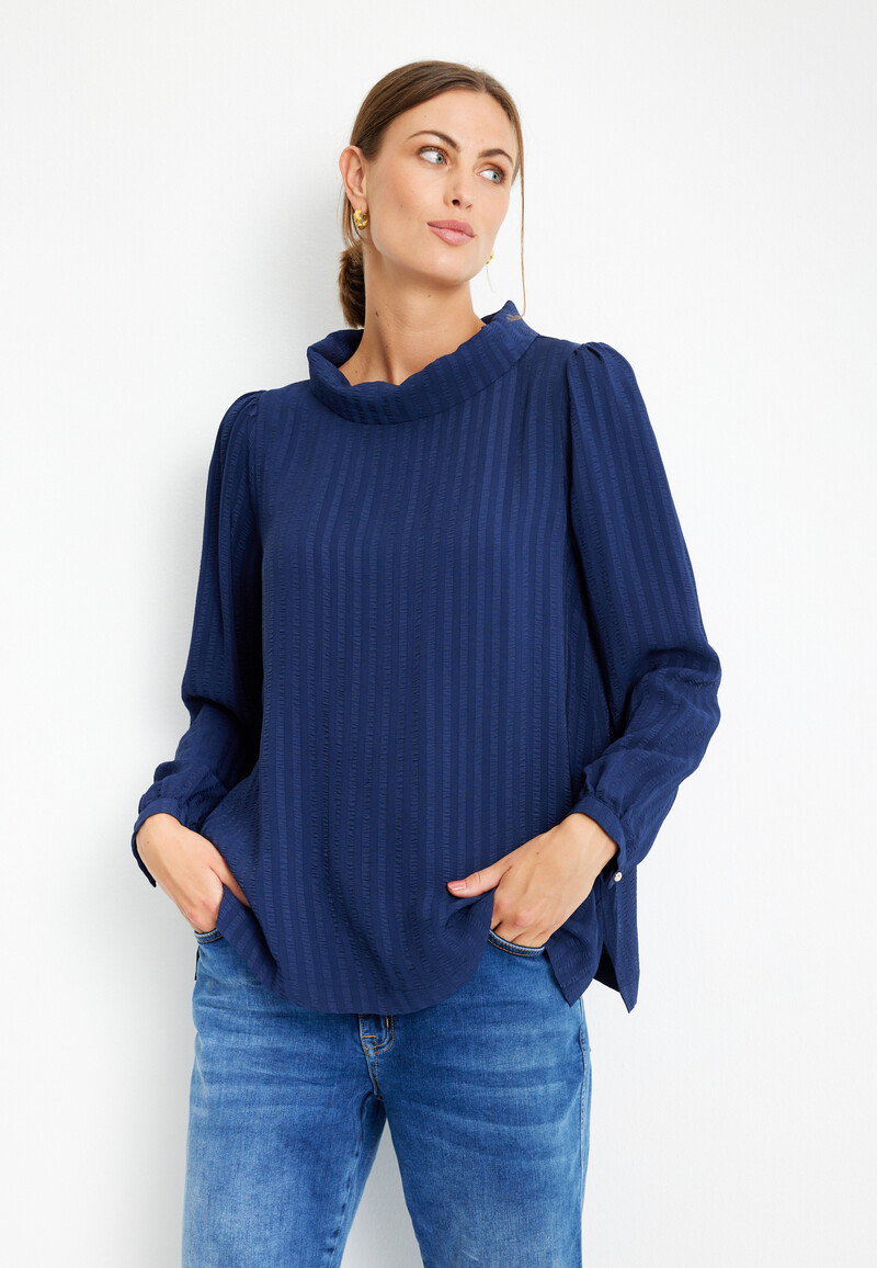 IN FRONT PAULINA BLOUSE 15315 501 (Blue 501, M)