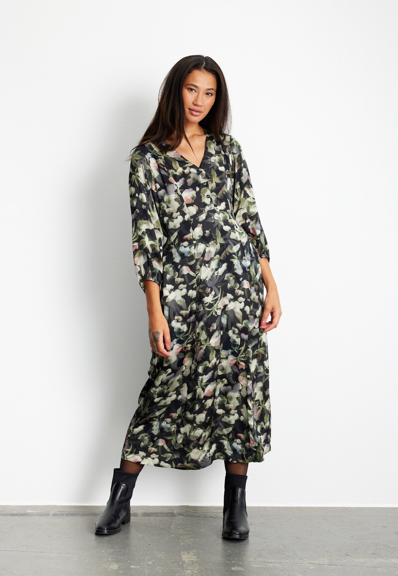 IN FRONT ADRIANE DRESS 15321 615 (Green 615, M)