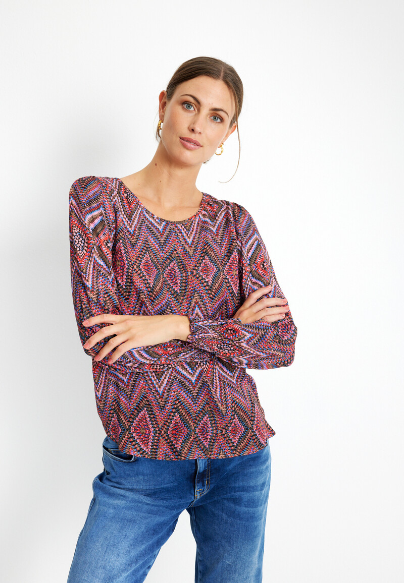 IN FRONT ISABELLE BLOUSE 15331 221 (Pink 221, M)