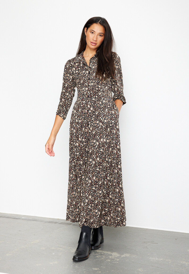 IN FRONT DONNA DRESS 15383 801 (Brown 801, S)