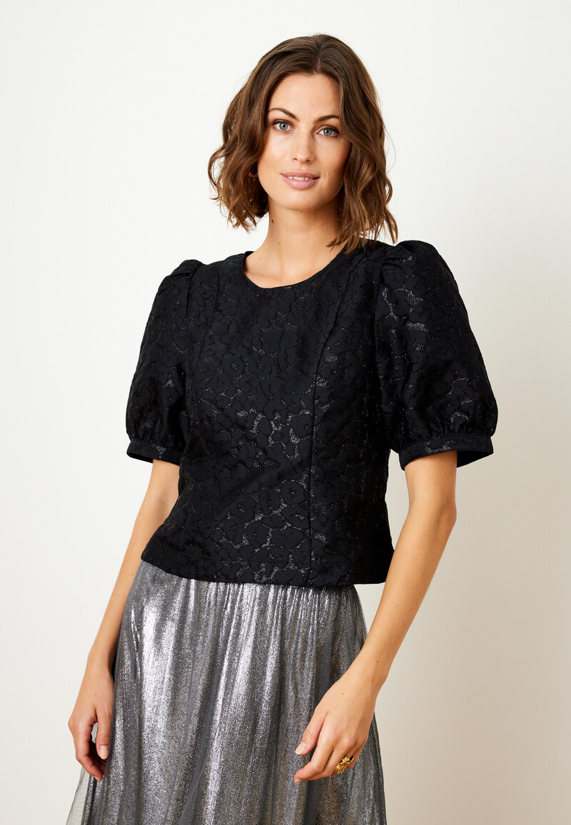 IN FRONT ELIANA BLOUSE 15406 999 (Black 999, S)