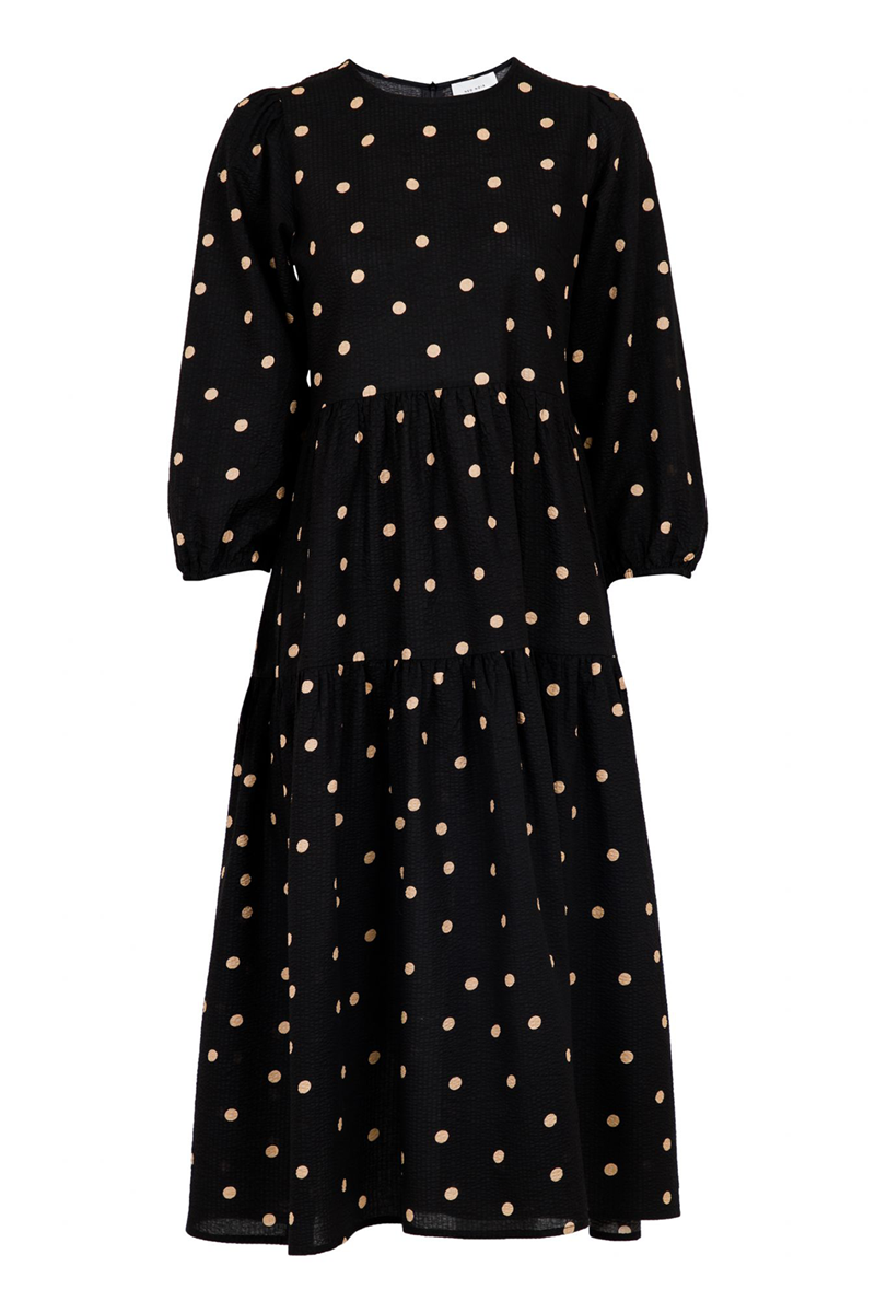 Neo Noir Nuega Mega Dot Kjole, Farve: Brun, Størrelse: XS, Dame