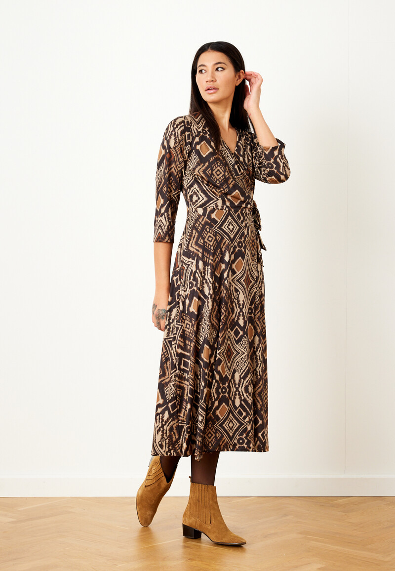 IN FRONT JUDITH DRESS 15475 801 (Brown 801, XXL)