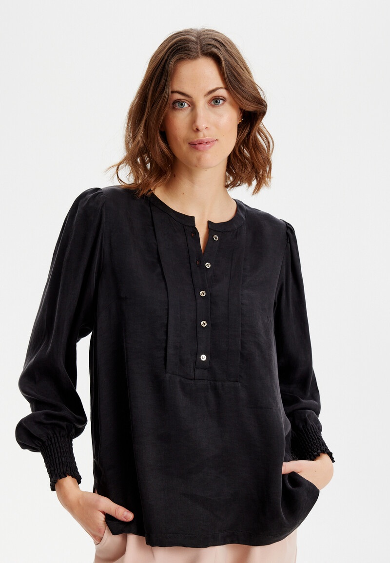IN FRONT SMILLA BLOUSE 15498 999 (Black 999, M)