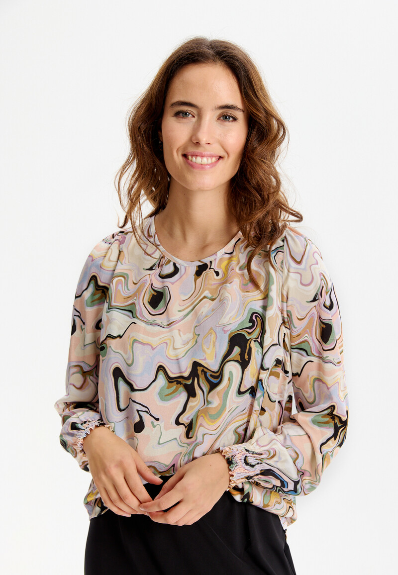 IN FRONT JEWEL BLOUSE 15520 000 (Multicolour 000, S)