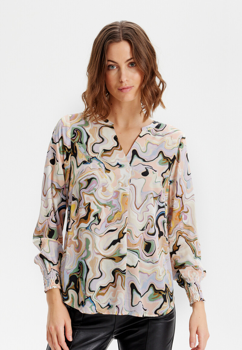 IN FRONT JEWEL BLOUSE 15521 000 (Multicolour 000, S)