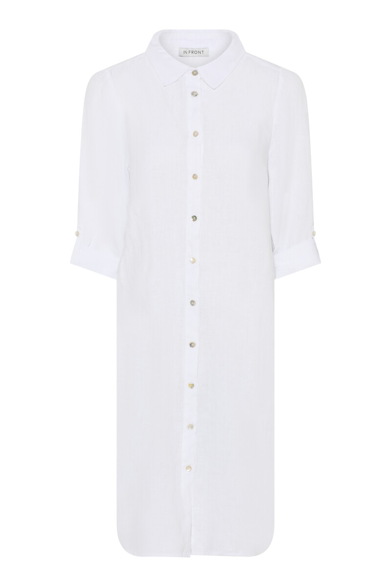 IN FRONT LINO DRESS 15687 010 (White 010, XXL)