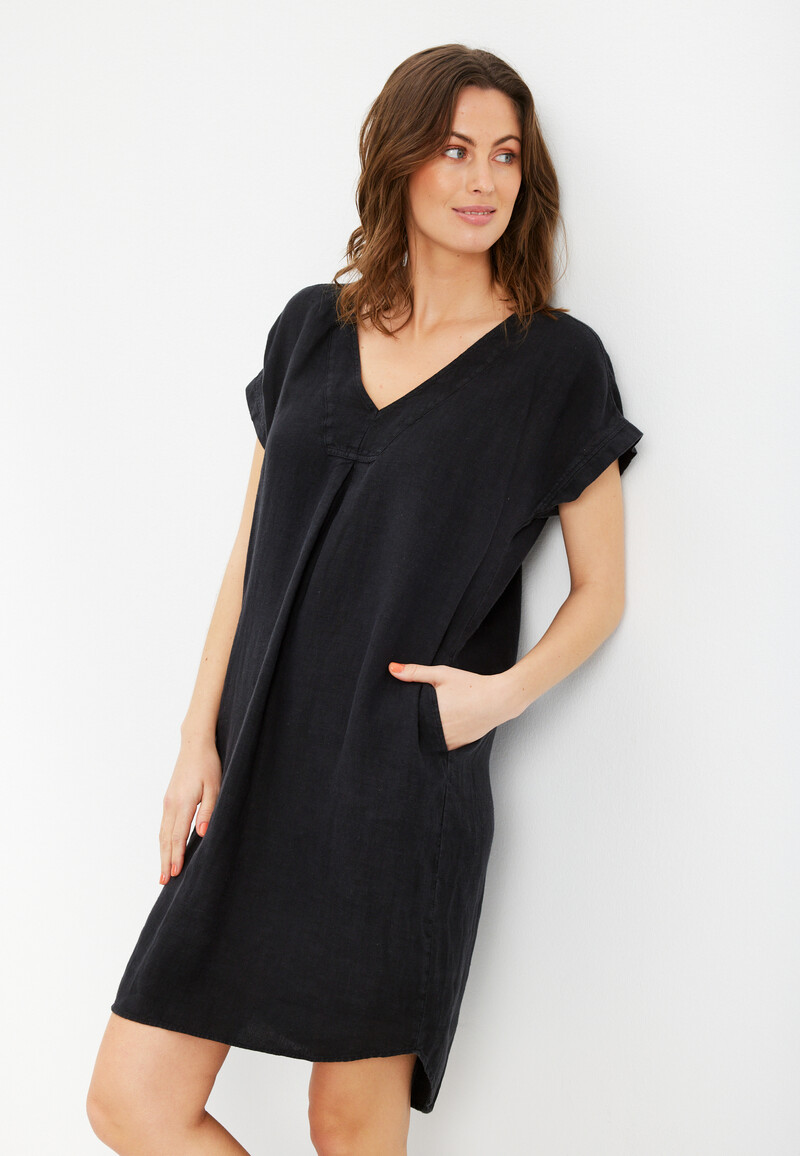 IN FRONT LINO DRESS 15693 999 (Black 999, L)