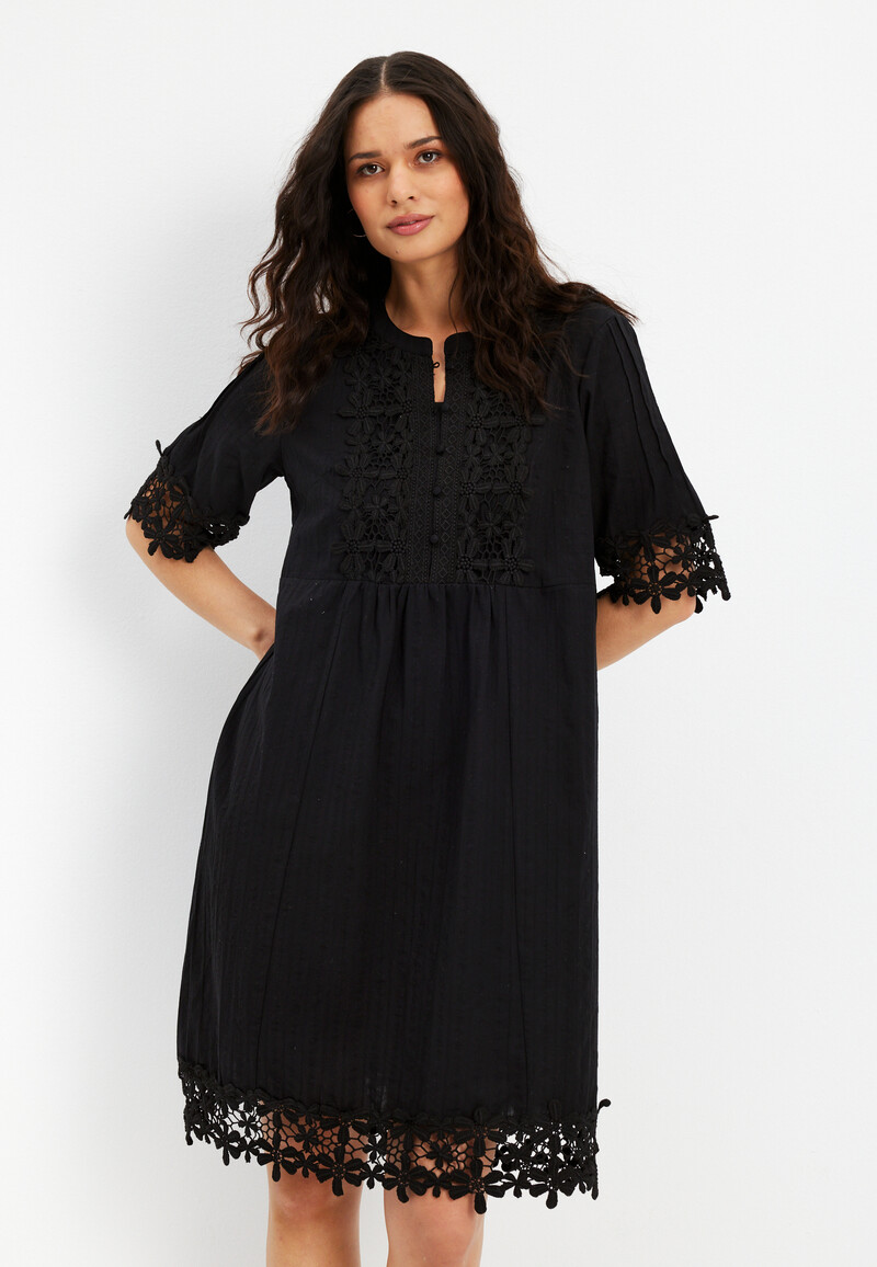 IN FRONT SANDY DRESS 15703 999 (Black 999, M)