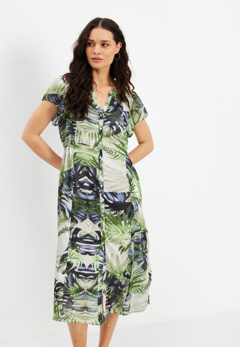 IN FRONT HAYLEY DRESS 15721 501 (Blue 501, XXL)