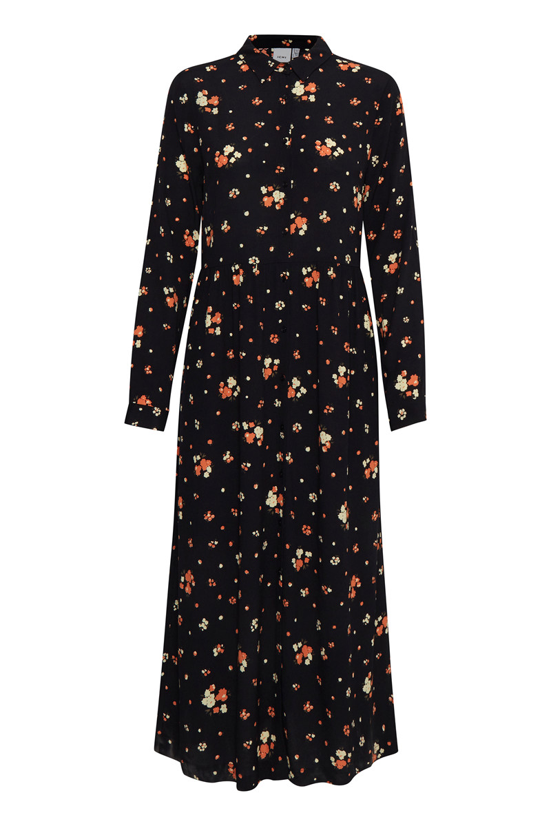 ICHI IHCATTEN DRESS 20110988 10011 (Black 10011, 36)