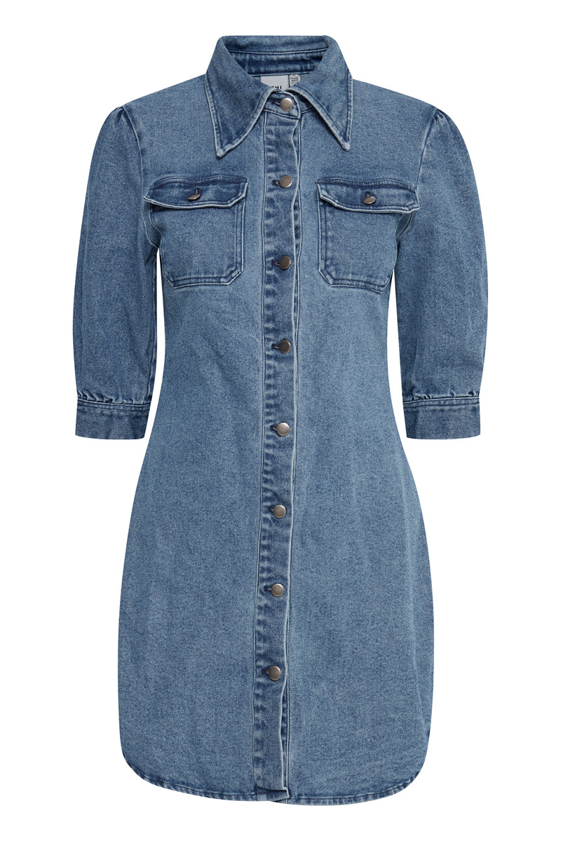 ICHI FS IXDOLLA DRESS 20113466 200339 (Medium Blue, 36)