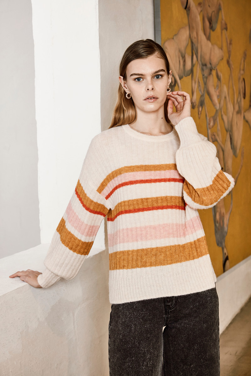 15: ICHI AMARA LS RIB KNIT 20114637 133801 (Crystal Grey, M)