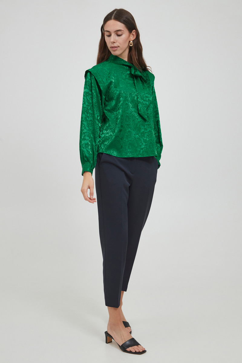 ICHI FS IHAZETO LS BLOUSE 20115419 196026 (Verdant Green, 38)