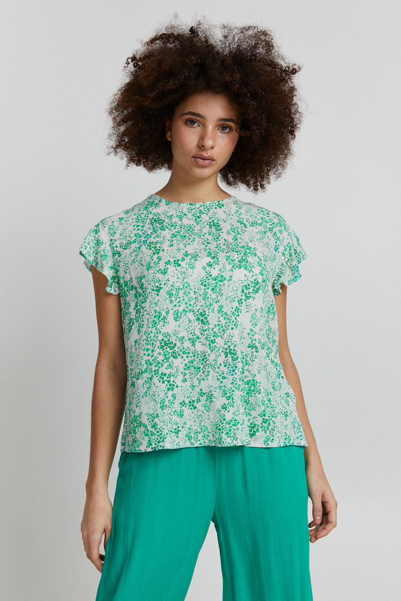 ICHI IHMARRAKECH BLOUSE 20116183 165932 (Holly Green, M)