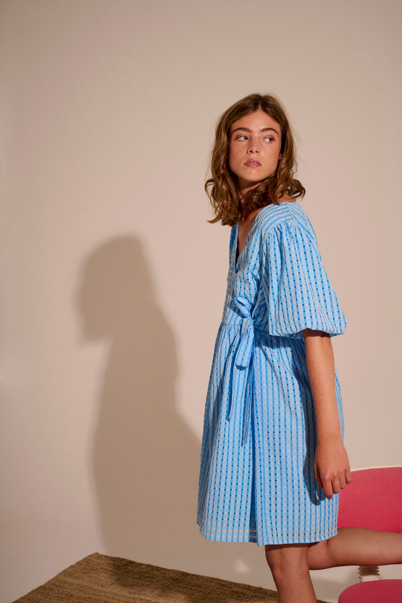 ICHI TAVANA DRESS 20116567 144210  (Celestial Blue, 34)