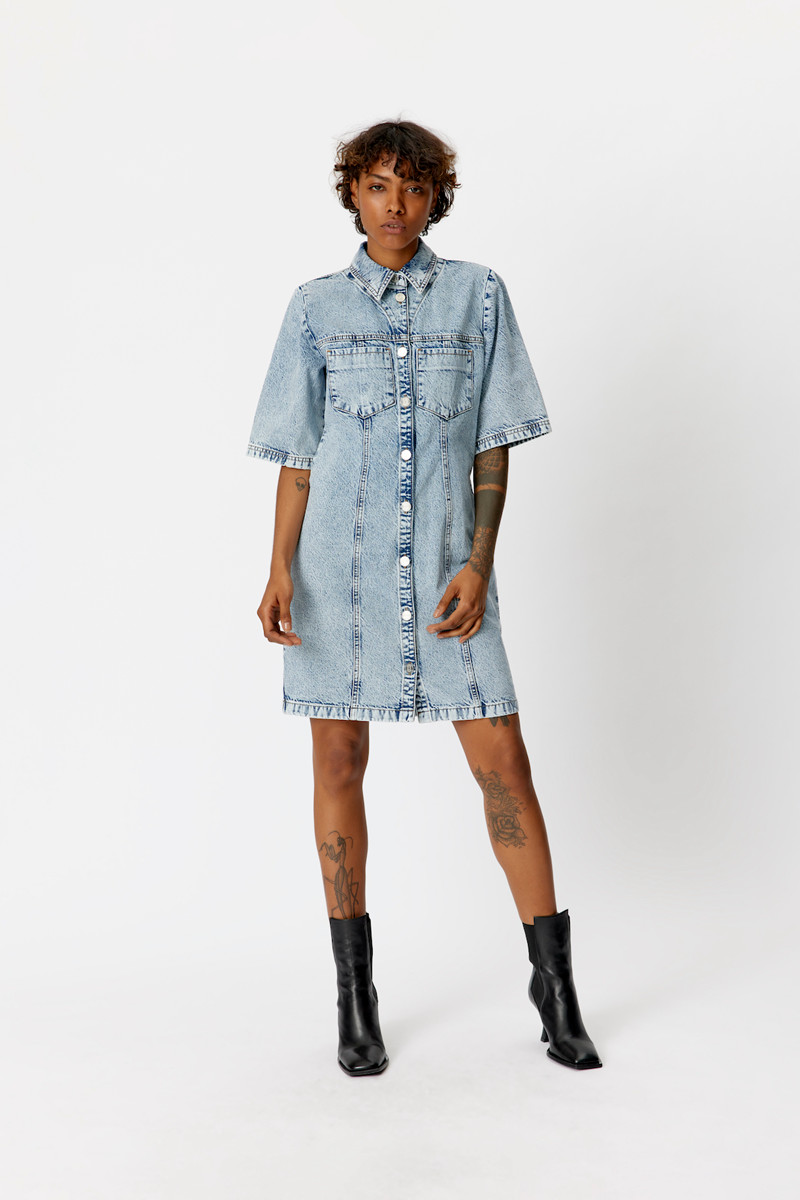 GESTUZ TANERGZ DRESS 10905899 102124 (Stone Blue Denim, 36)