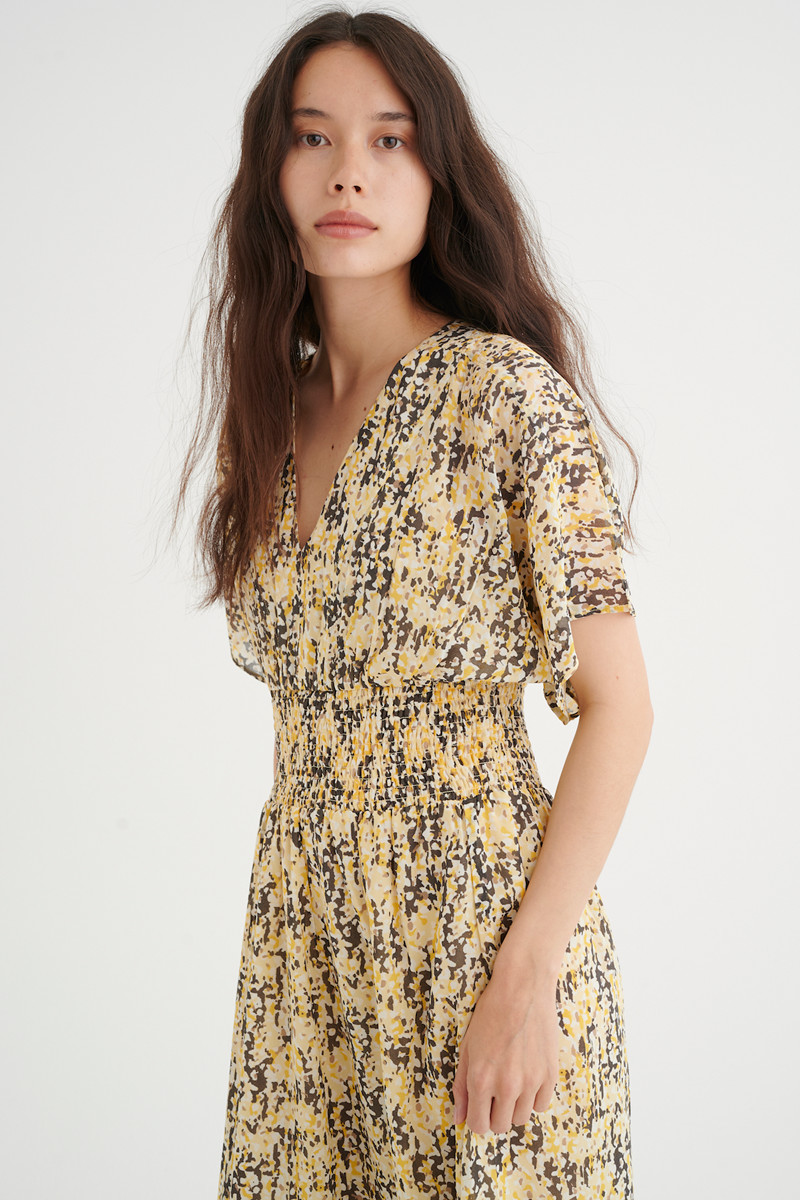 INWEAR VEREEIW LONG DRESS 30107212 301260 (Yellow Multicolour, 34)
