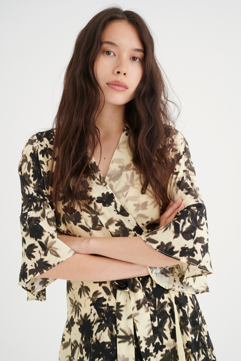 INWEAR VULIOIW NEW HAZINI DRESS 30107238 301258 (Yellow Jungle Fever, 34)