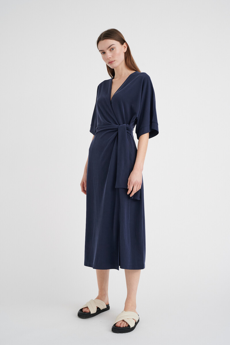 Inwear Jaiiw Wrap Dress 7312 00, Størrelse: XS, Farve: Blå, Dame