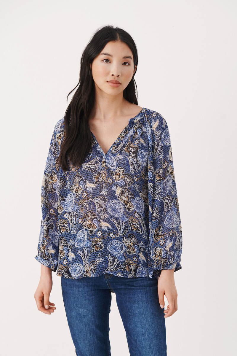 PART TWO ERDONAEPW BLOUSE 30305488 301552 (Dark Navy Ornament Print, 38)