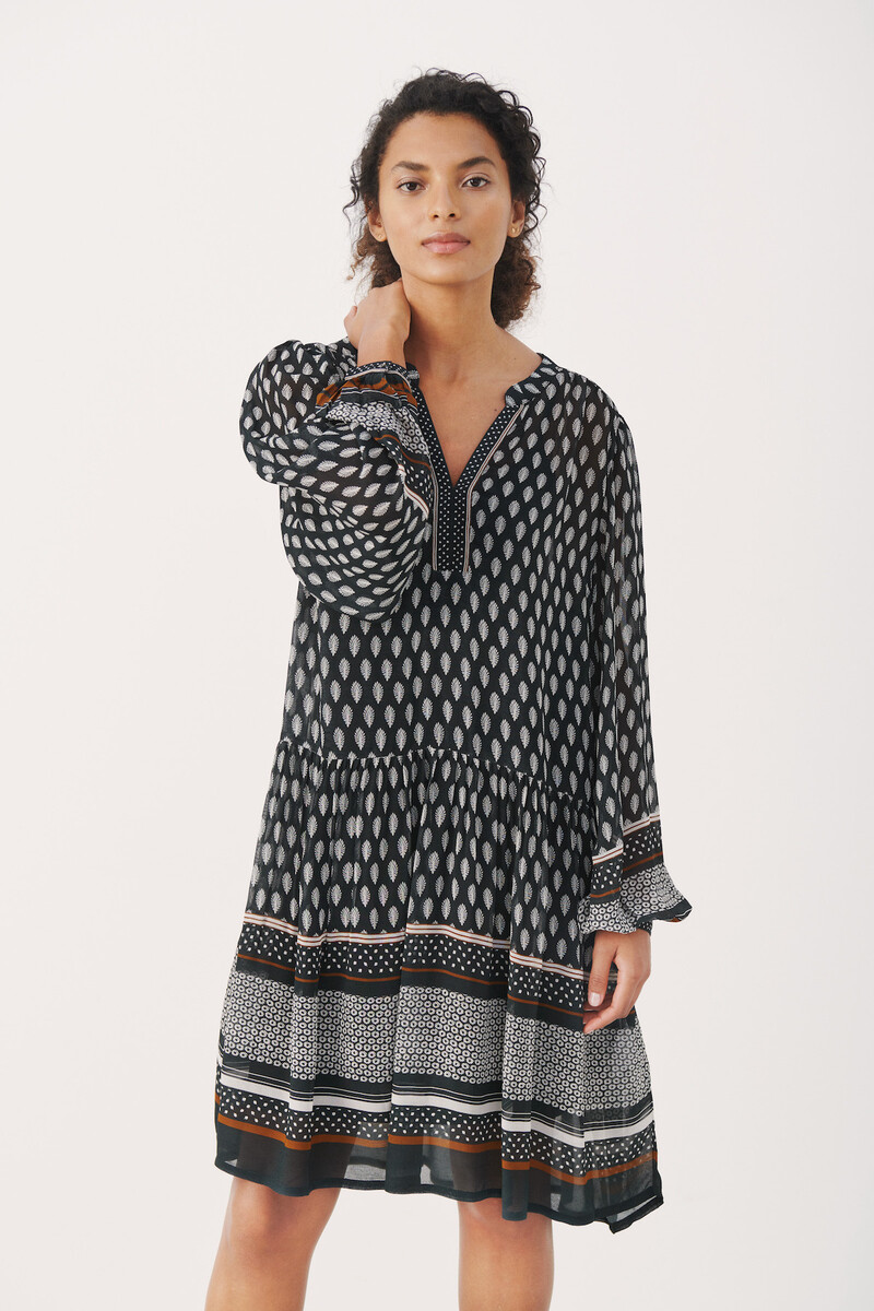 PART TWO KADIA DRESS 30306223 301522 (Black Border Print, 36)