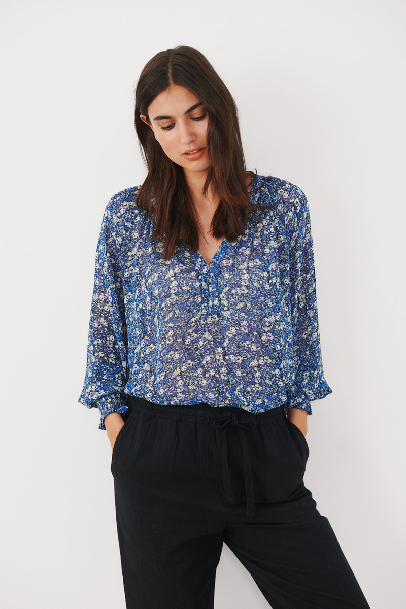 PART TWO KETTA BLOUSE 30306545 301123 (Blue Blurred Print, 40)