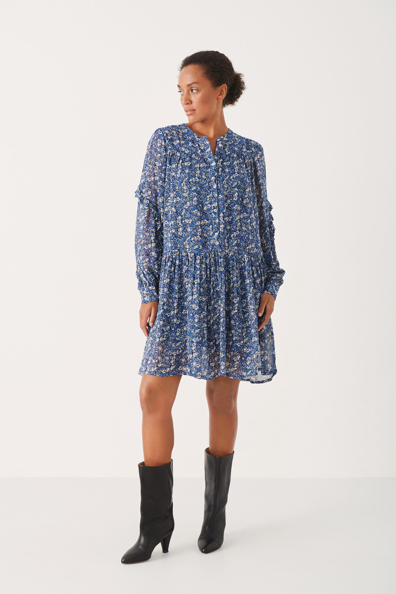 PART TWO MILAPW DRESS 30306546 301123 (Blue Blurred Print, 36)