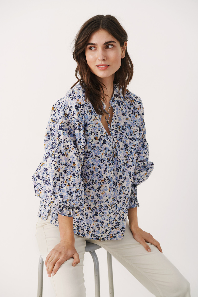 PART TWO NAMIPW BLOUSE 30306629 301180 (Blue Mini Flower, 40)