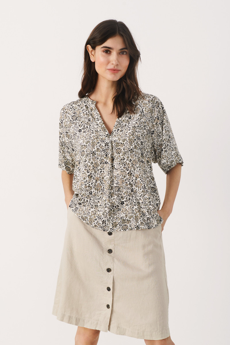 PART TWO NAMIPW BLOUSE 30306629 301180 (Vetiver Painted Flower, 36)