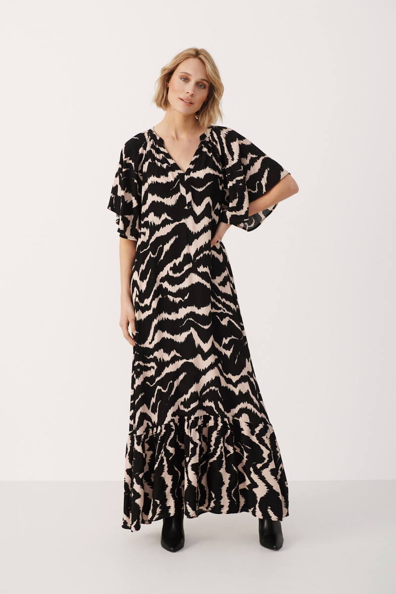 Part Two Otheniapw Kjole 6981 301431 Sort, Størrelse: 42, Farve: Sort Zebra Print, Dame