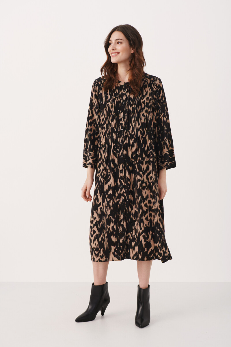 PART TWO RINNIEPW DRESS30307114 301529 (Black Ikat Print, 40)