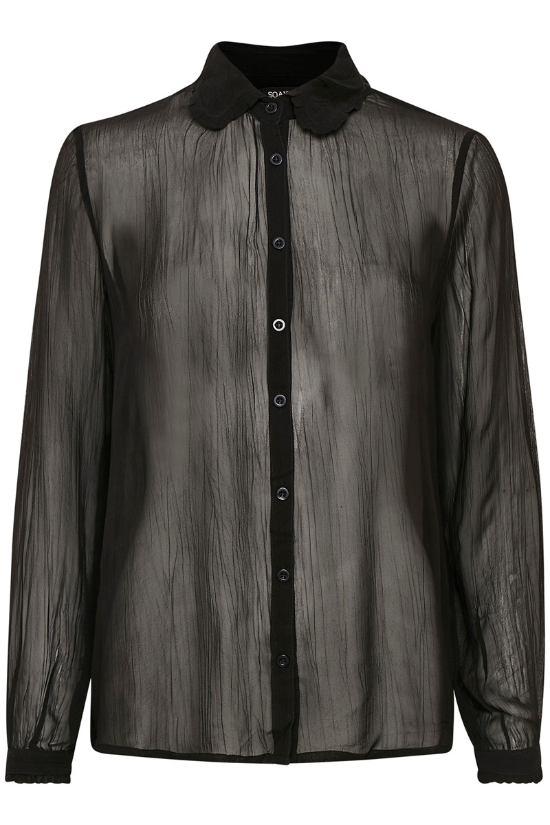 SOAKED IN LUXURY SL MAARI SKJORTE 30403889 (Black 40050, S)