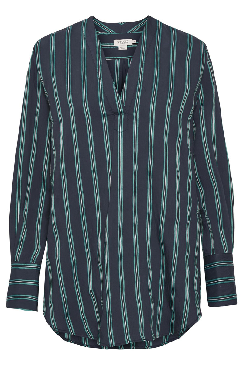 SOAKED IN LUXURY SLELAIA SKJORTE 30404538 (Night Sky Stripe Pat 42053, XS)