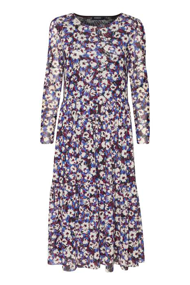 SOAKED IN LUXURY PAPRIKA DRESS 30405270 300566 (Dazzling Blue Flower, S)