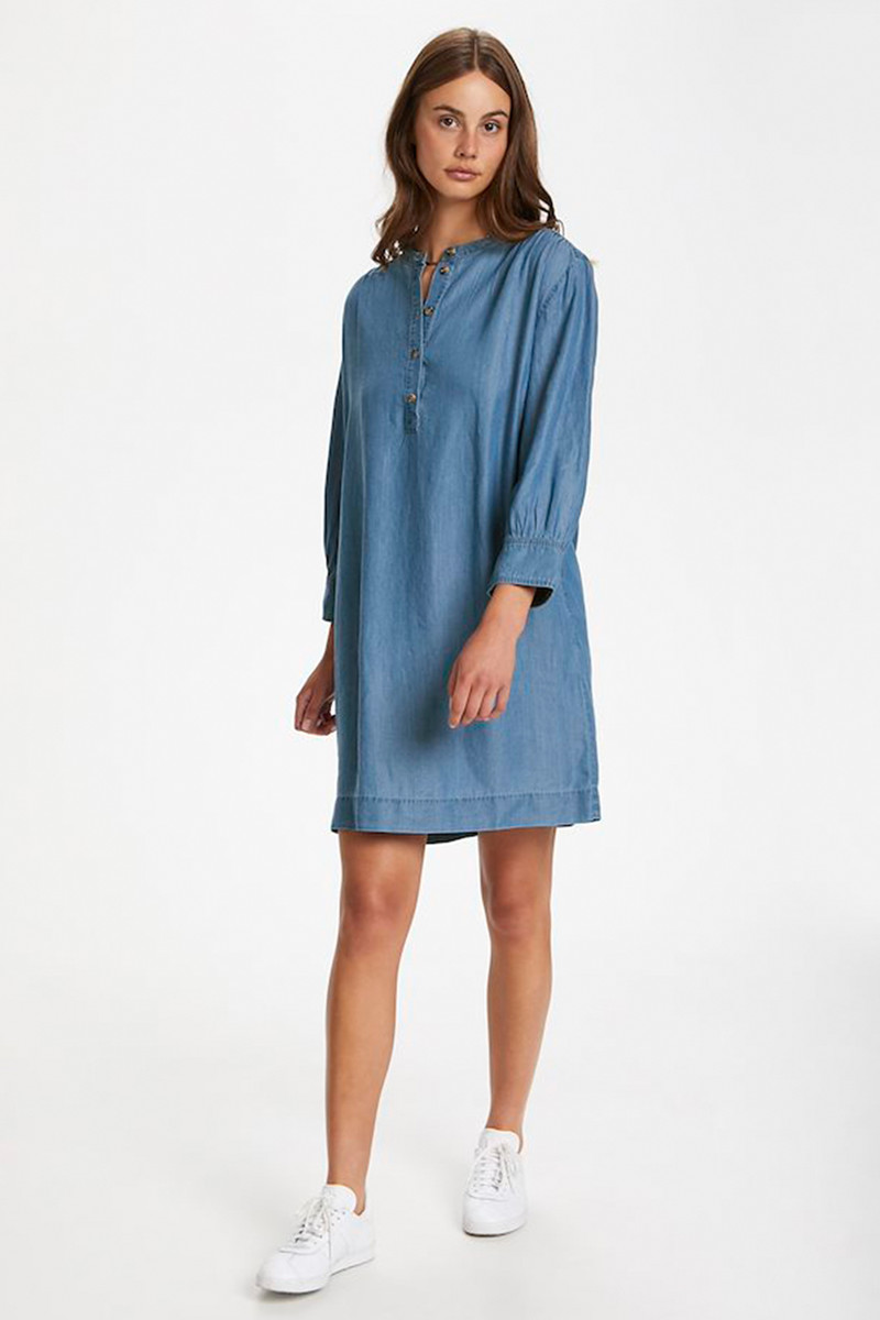 SOAKED IN LUXURY JONES DRESS 30405362 300377 (Classic Blue Denim, XS)