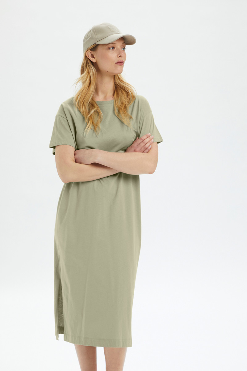 SOAKED IN LUXURY SLEVE DRESS 30406043 166008 (Seagrass, XS)